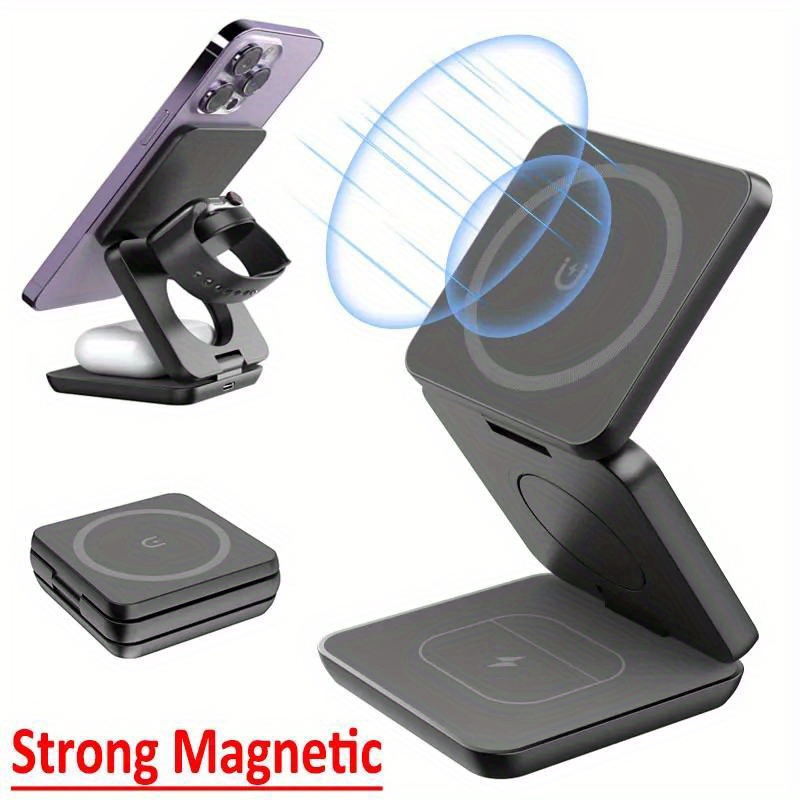 Magnetic Charging Cable - Foldable 3 in 1 Fast Wireless