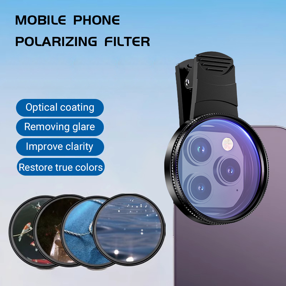 Mobile Electronics Gadgets - 52MM Mobile Phone Lens Universal Polarizer