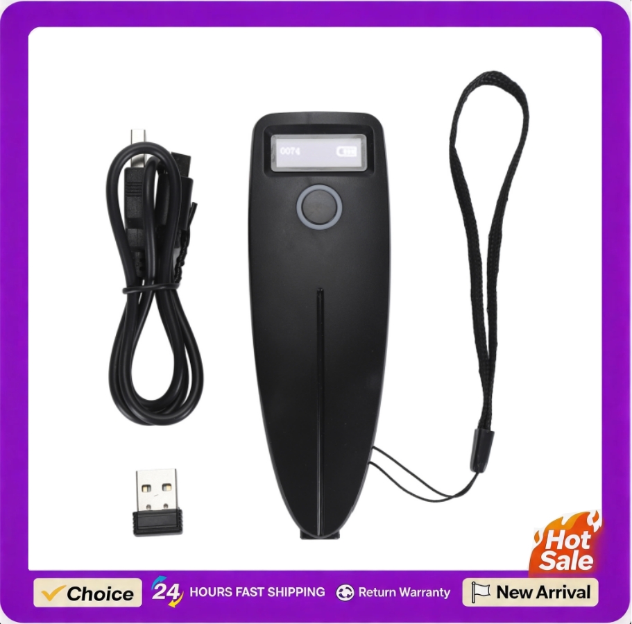 Barcode Scanner Wireless - Mini 2D Bluetooth Barcode Scanner With