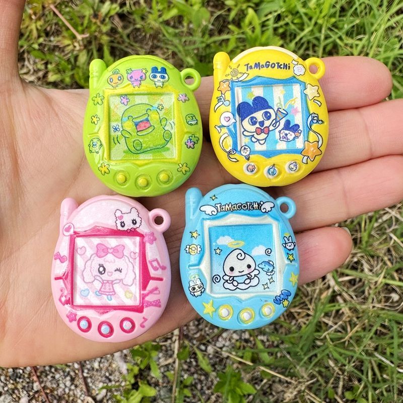 Mobile Electronics Gadgets - Tamagotchi double-sided printed beads DIY materials,