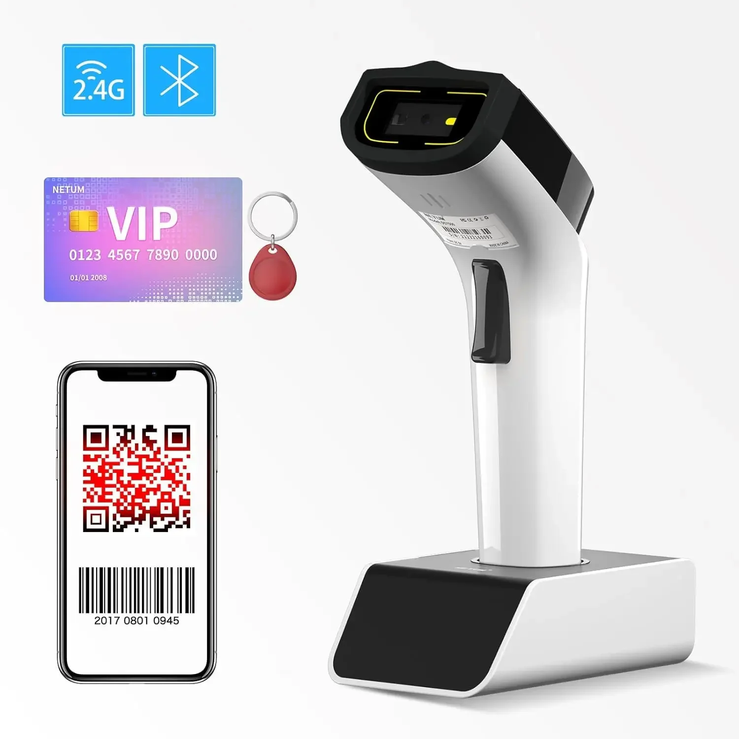 NETUM DS8100 Blue Tooth 13.56M - Barcode Scanner Wireless recension och pris
