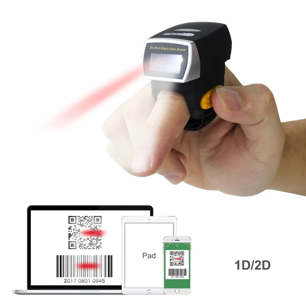 NEW Netum Mini Finger Ring Bar - Barcode Scanner Wireless recension och pris