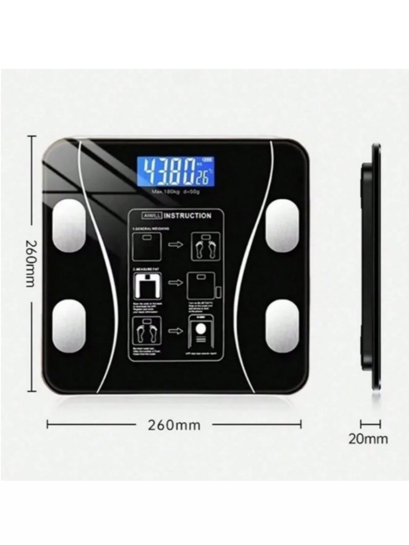 High Precision USB Rechargeabl - Body Fat Scale Smart recension och pris