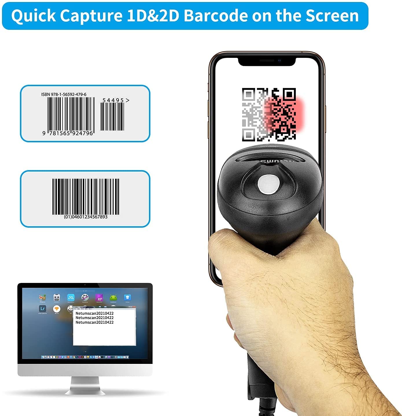 NETUM L5 Wired 2D Barcode Scan - Barcode Scanner Wireless recension och pris